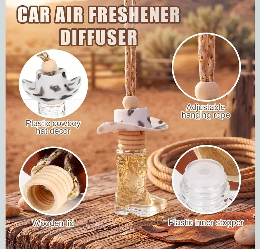 Wild West Mystery Diffuser – Cowboy Boot Car Oil Diffuser with Mystery Essential Oil