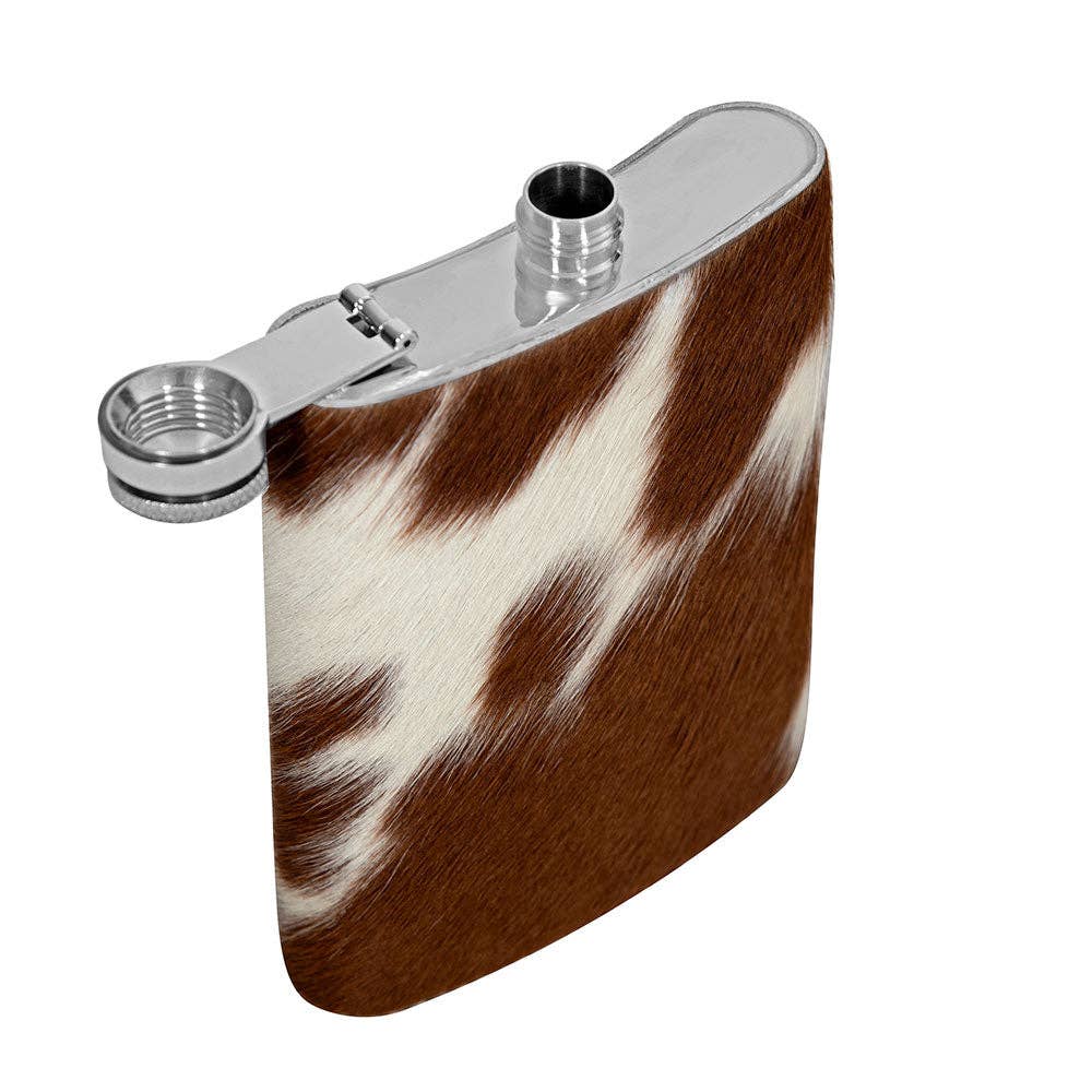Mountain Trail Flask in Caramel Hair-on Hide - (8 OZ)