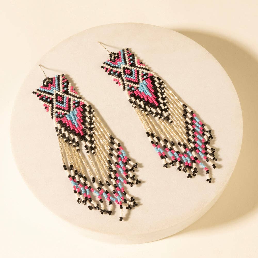 Tidal treasure beaded earring in Ivory