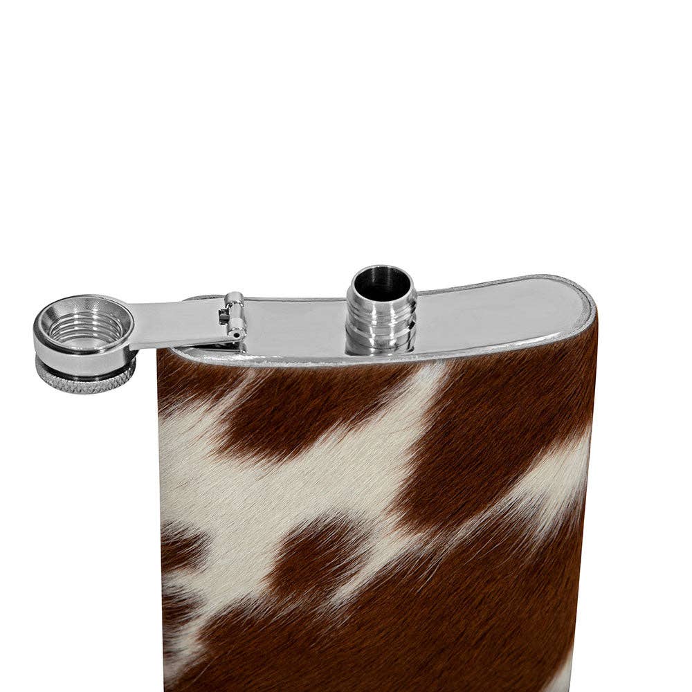 Mountain Trail Flask in Caramel Hair-on Hide - (8 OZ)