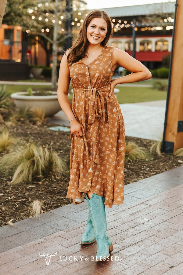 Midnight Rodeo Midi Dress
