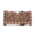 Yellowstone Sienna Stockyard Hairon Leather Women’s Purse in Cream Cocoa: Cream Cocoa