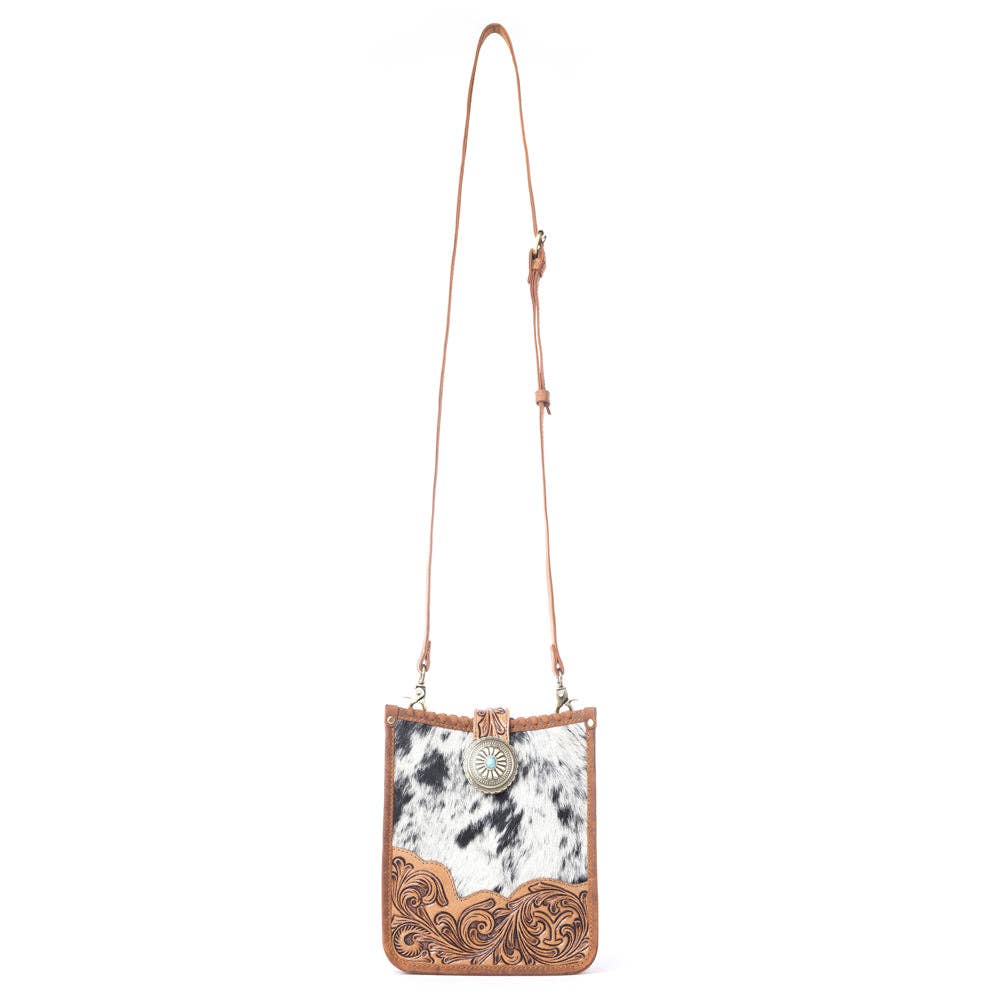 Yellowstone Snowfield Handtooled Bag in Cream Auburn