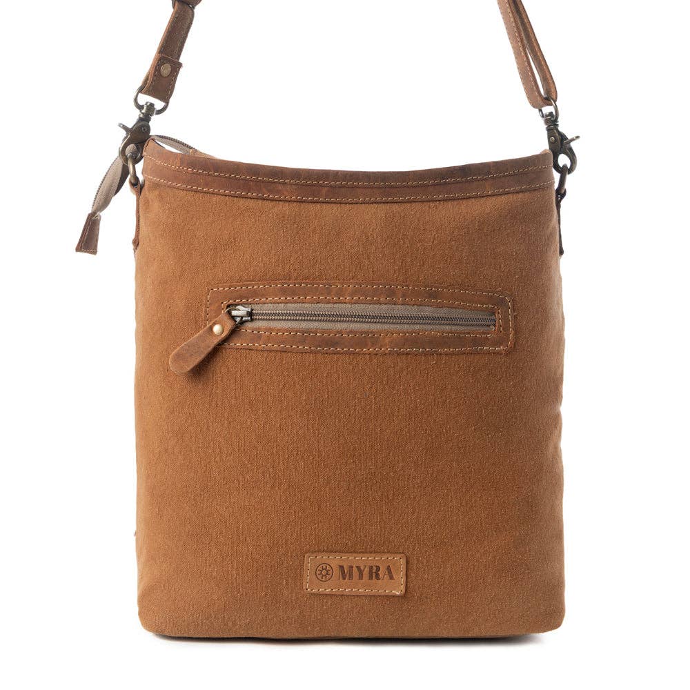 Diamondback Trail Western Shoulder Bag for Women in Brown with Rug details